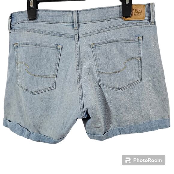 Levi's Signature Mid Rise Denim Shorts Women's Size 12 / 31 - Picture 1 of 9